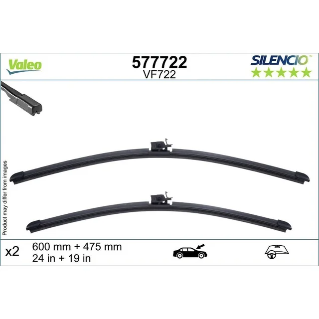 Valytuvai Valeo Silencio Flat automobiliui Mercedes CLA Class